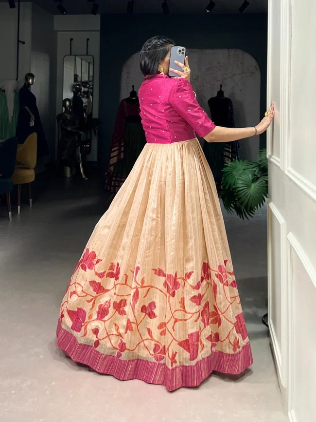Lekha YF 5027 Designer Silk Gown With Koti Collection