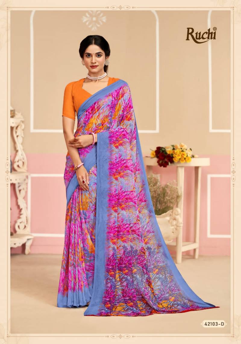 Ruchi Ragaa Georgette 17 Printed Saree Collection