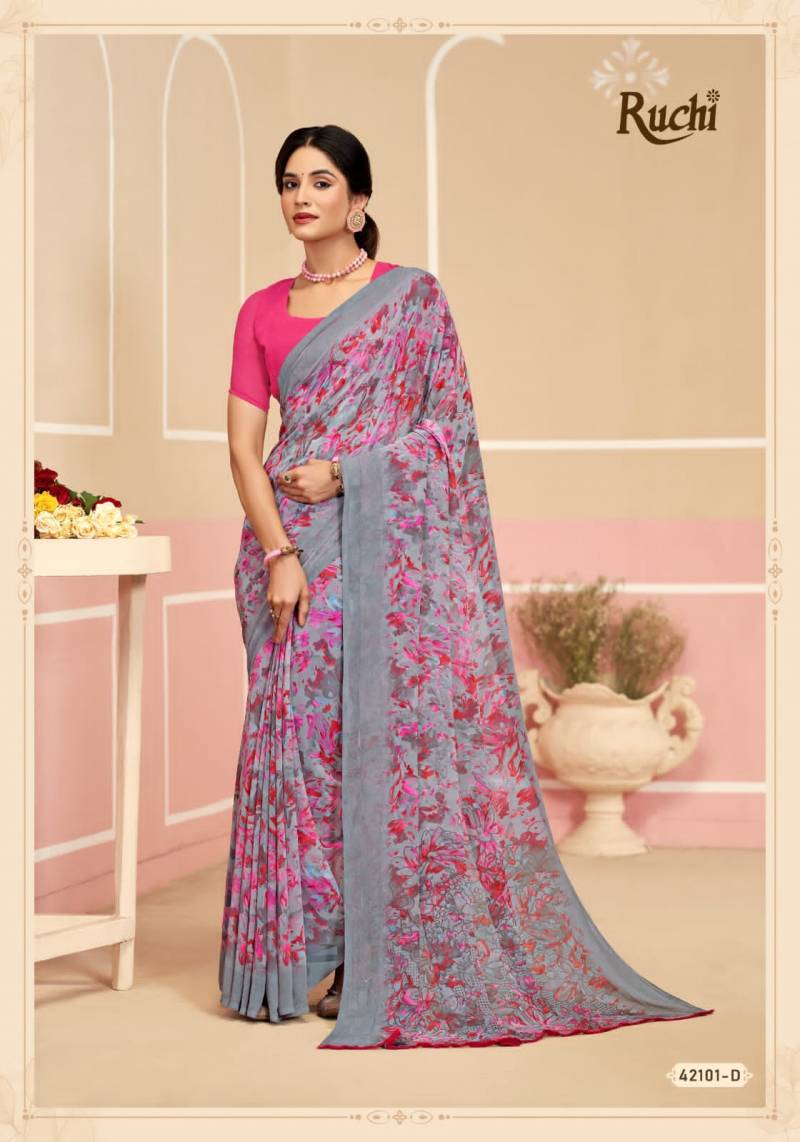 Ruchi Ragaa Georgette 17 Printed Saree Collection