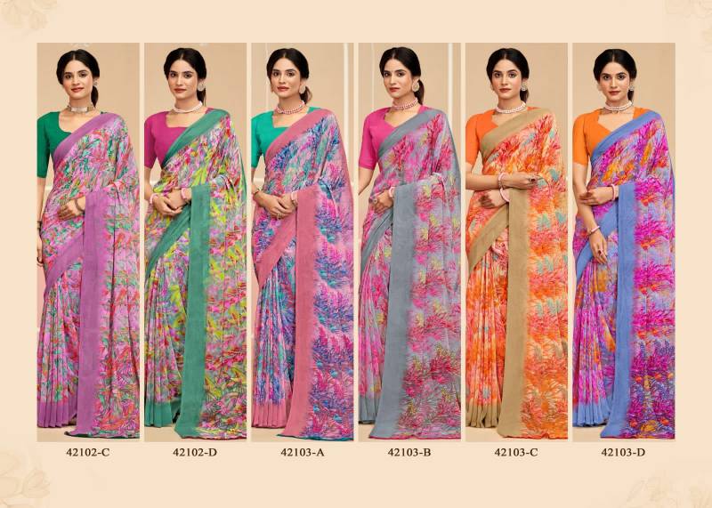 Ruchi Ragaa Georgette 17 Printed Saree Collection
