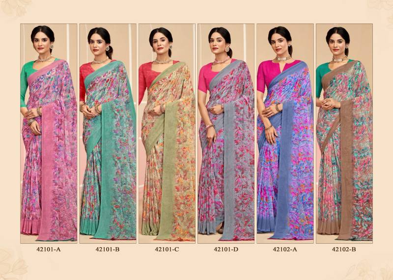 Ruchi Ragaa Georgette 17 Printed Saree Collection