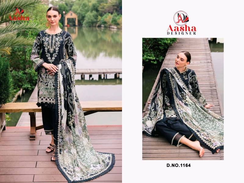 Aasha 1164 Cotton Dupatta Pakistani Salwar Kameez