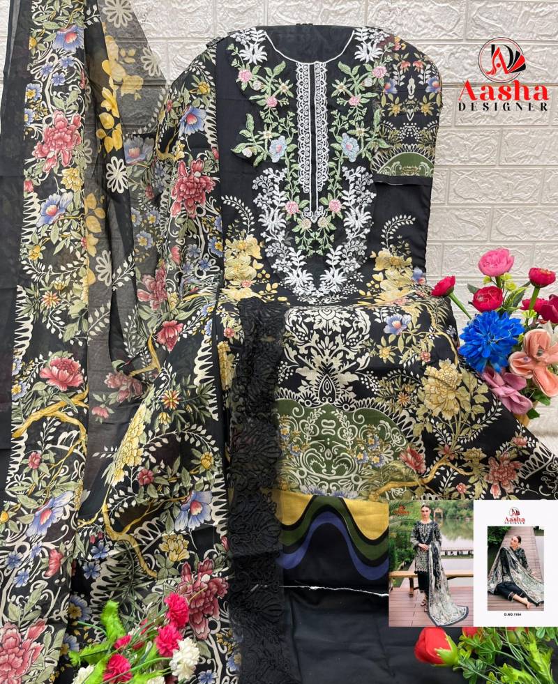 Aasha 1164 Cotton Dupatta Pakistani Salwar Kameez