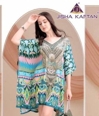 Jisha Kaftan Poncho Vol 4 Digital Printed Kaftan