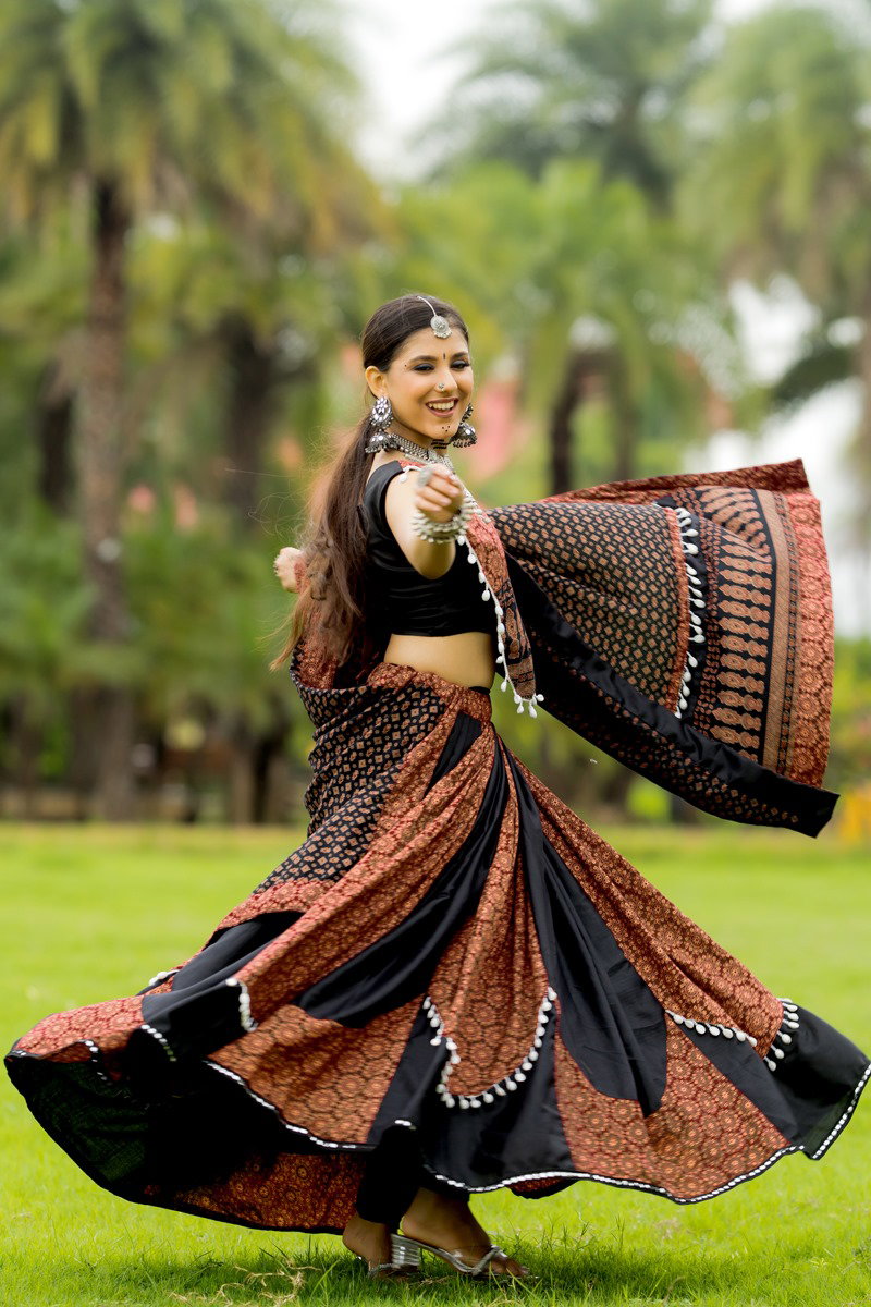 Aawiya Rajwadi Vol 10 SKU 7072 Pure Cotton Printed Navratri Special Lehenga Choli