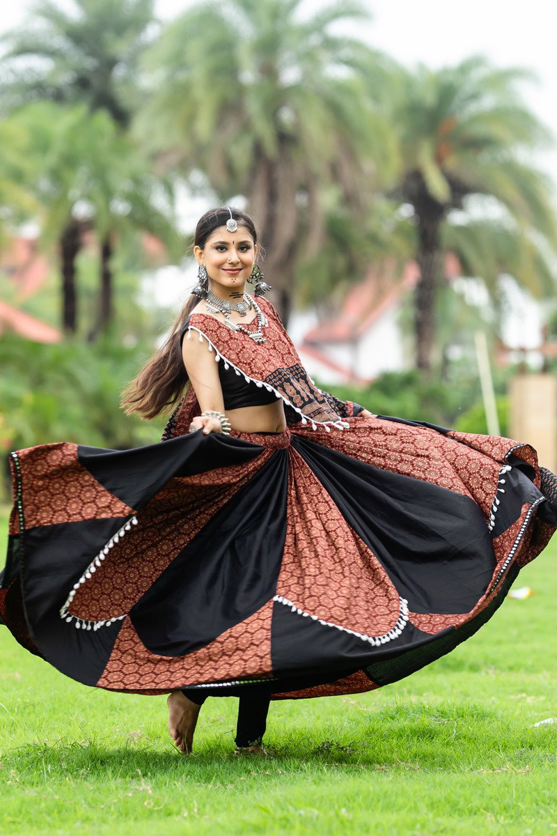 Aawiya Rajwadi Vol 10 SKU 7072 Pure Cotton Printed Navratri Special Lehenga Choli