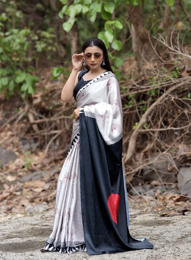 Sf Sizzler 7 Japan Satin Digital Printed Fancy Saree