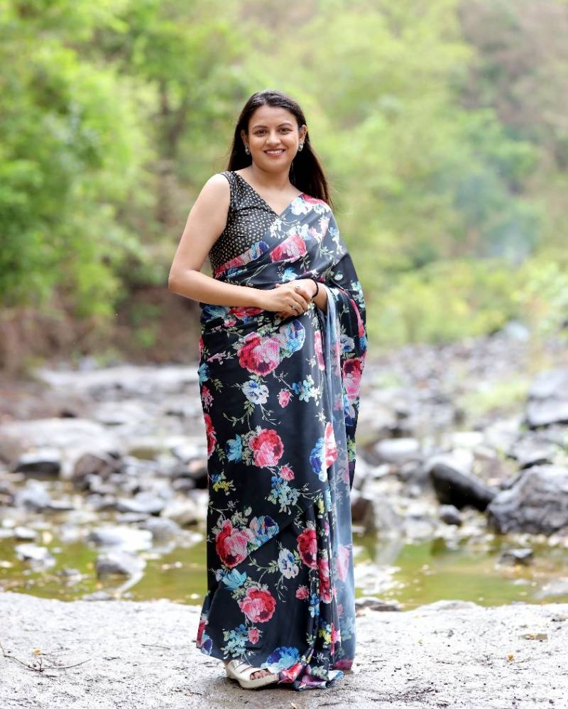 Sf Sizzler 7 Japan Satin Digital Printed Fancy Saree