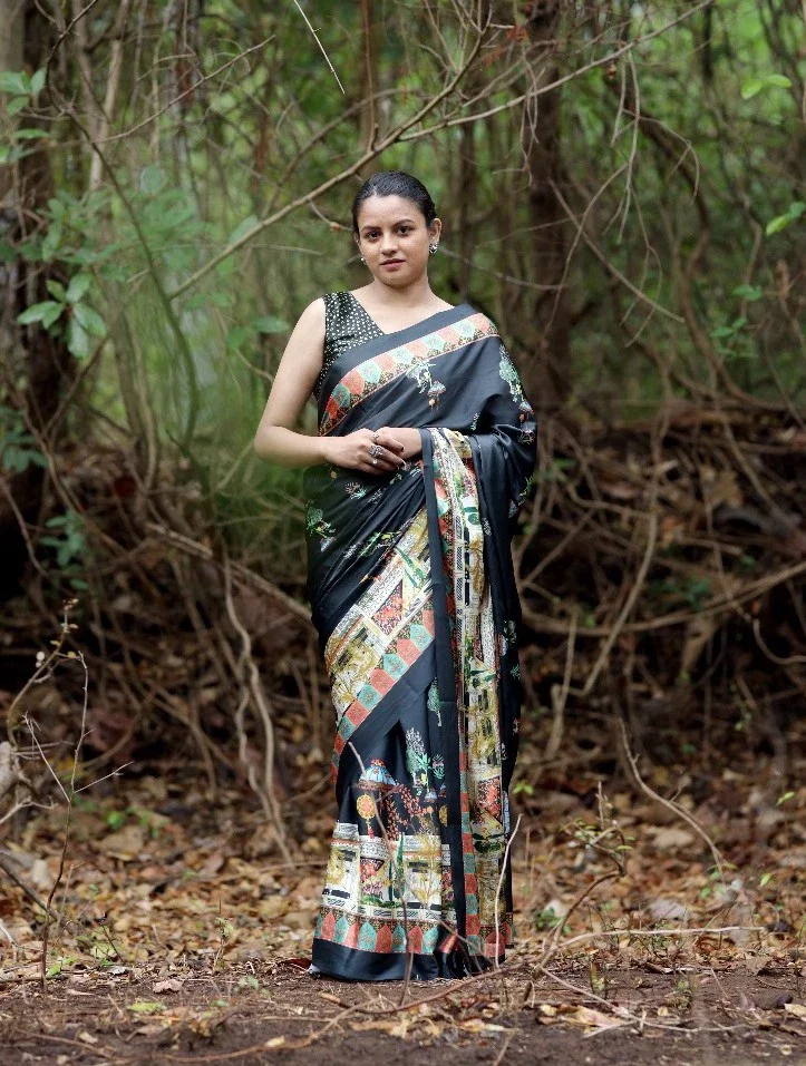 Sf Sizzler 7 Japan Satin Digital Printed Fancy Saree
