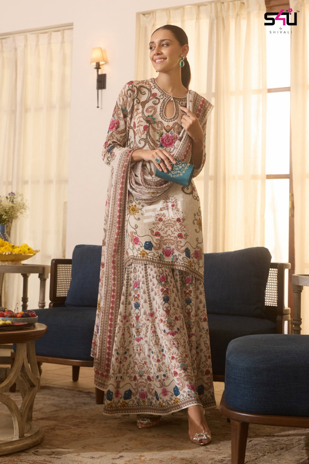 S4U ZigZag Designer Fancy Kurti Sharara With Dupatta Collection