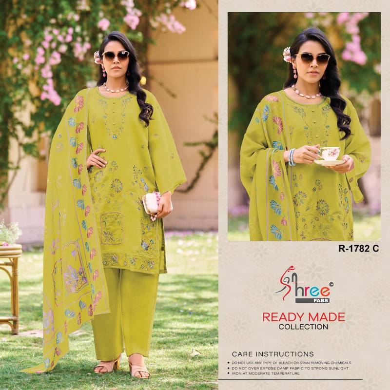 Shree R 1782 Cambric Cotton Ready Made Pakistani Salwar Suits