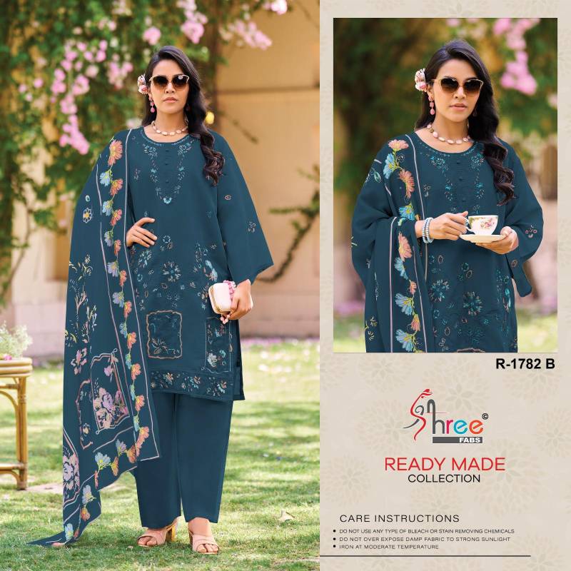 Shree R 1782 Cambric Cotton Ready Made Pakistani Salwar Suits