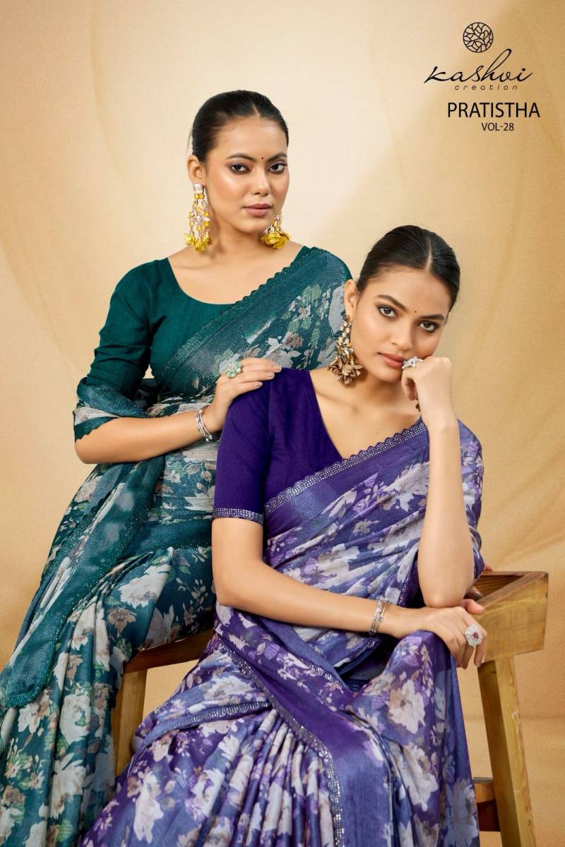 Kashvi Pratistha Vol 28 Brasso Printed Saree Collection