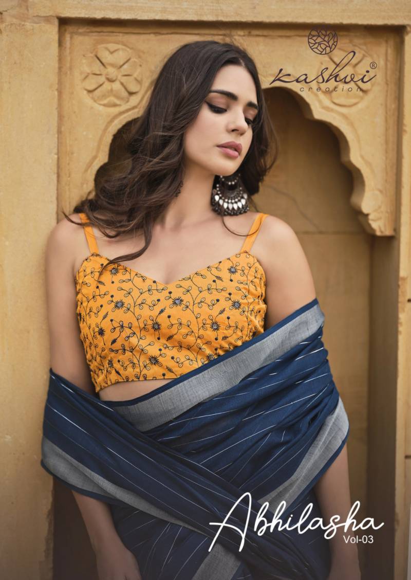 Kashvi Abhilasha Vol 3 Linen Silk Fancy Saree Collection