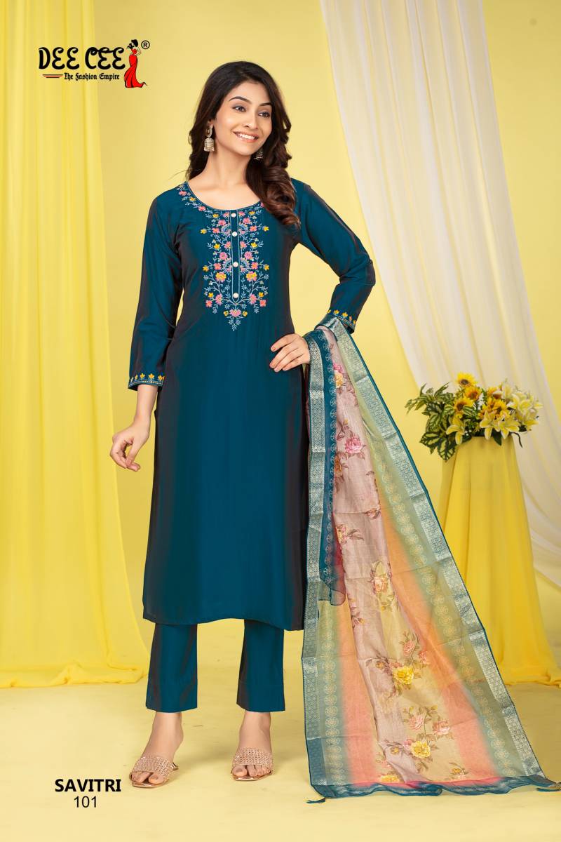 Deecee Savitri Rangila Silk Kurti Bottom With Dupatta