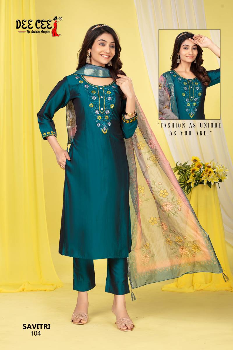 Deecee Savitri Rangila Silk Kurti Bottom With Dupatta