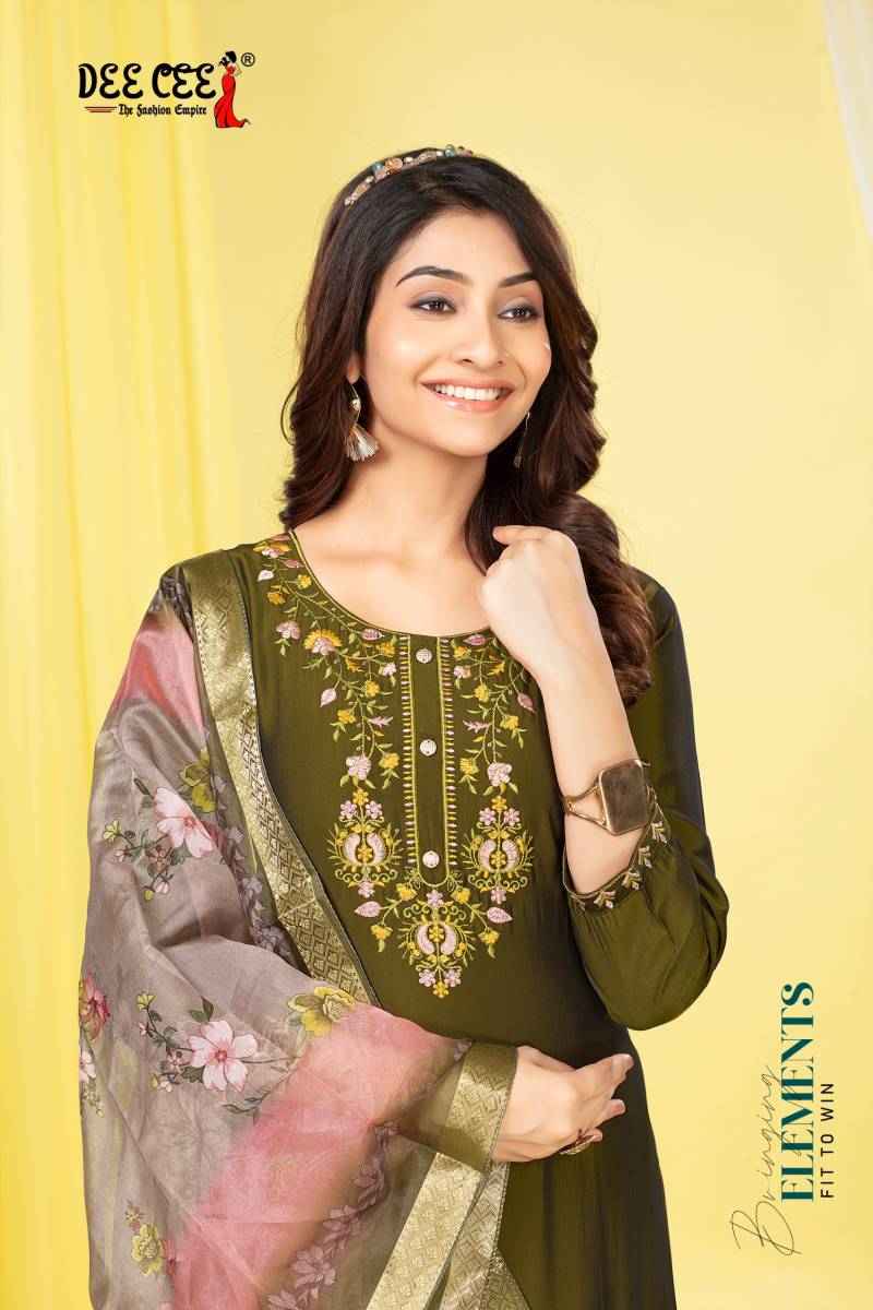 Deecee Savitri Rangila Silk Kurti Bottom With Dupatta