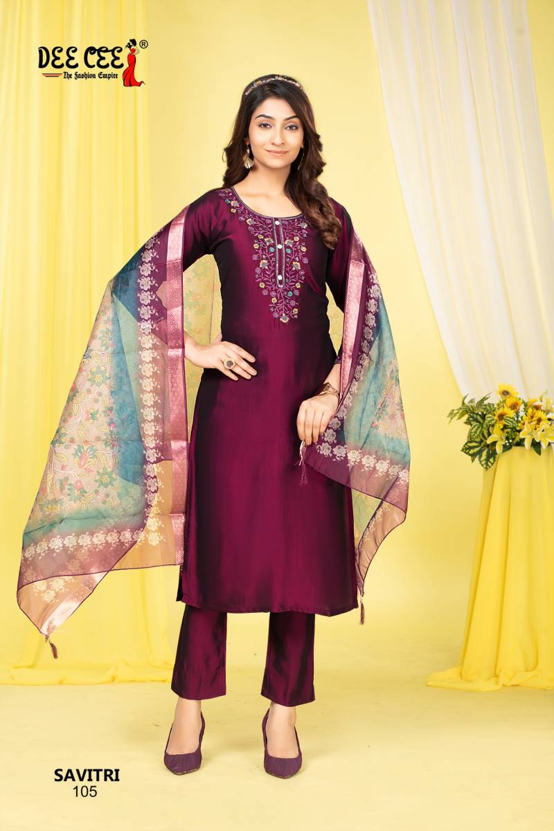 Deecee Savitri Rangila Silk Kurti Bottom With Dupatta