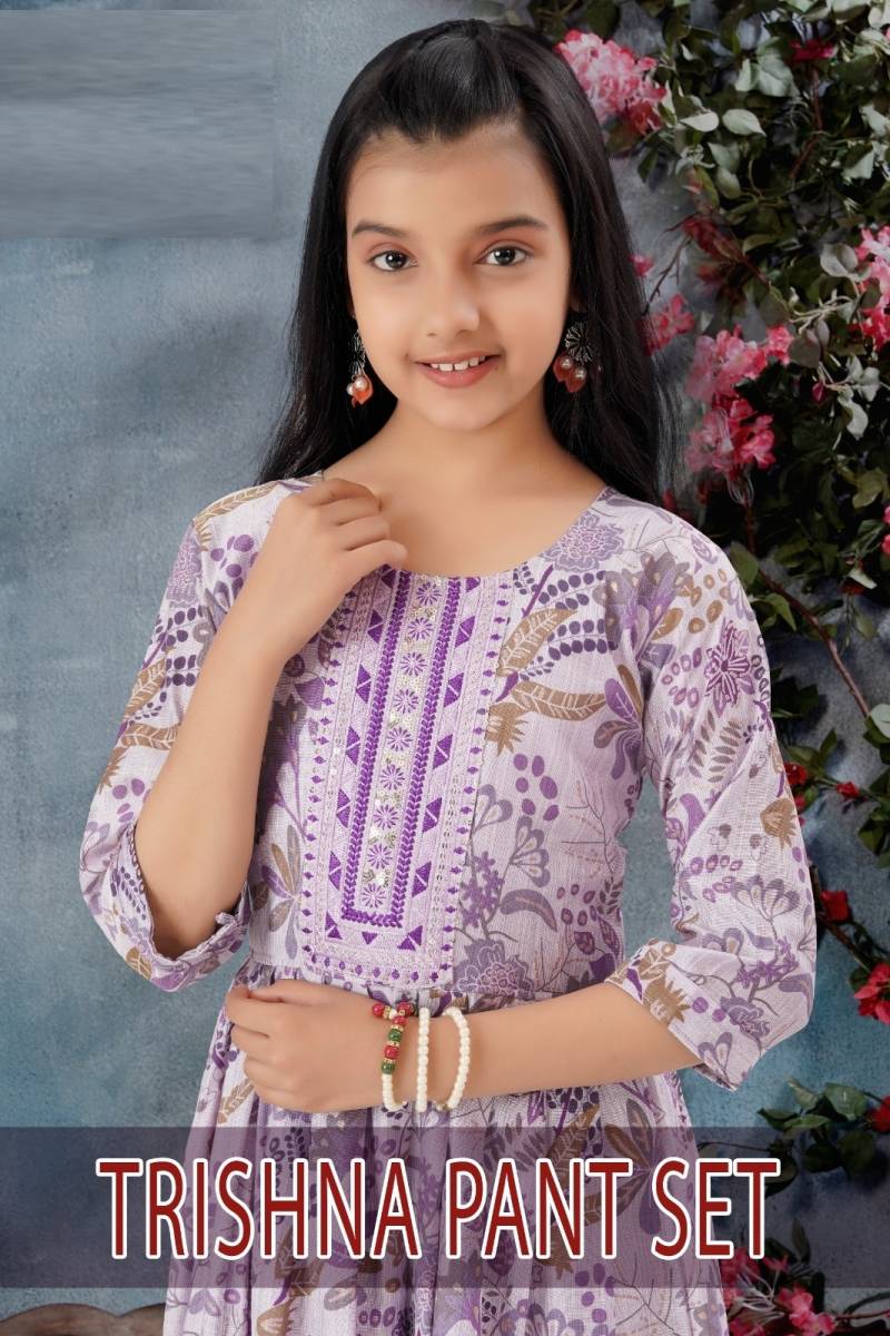 Trishna Pant Set 9097 Printed Kids Wear Collection