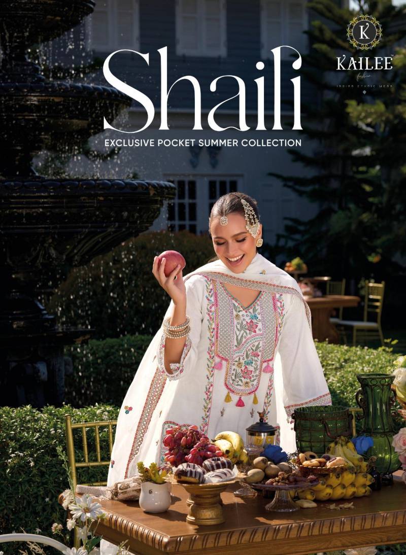 Kailee Shaili Cotton Thread Work Kurti Bottom With Dupatta