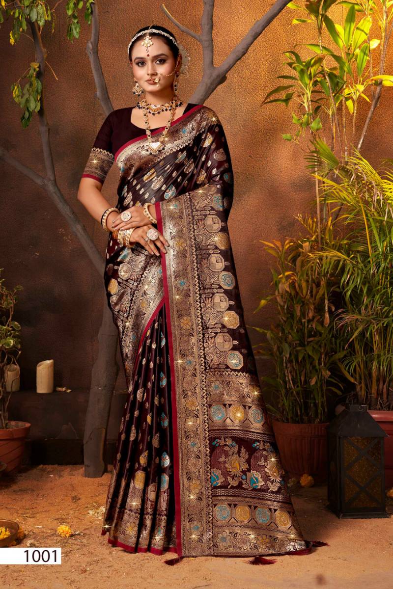 Saroj English Satin Saroski Vol 3 Satin Silk Saree Collection
