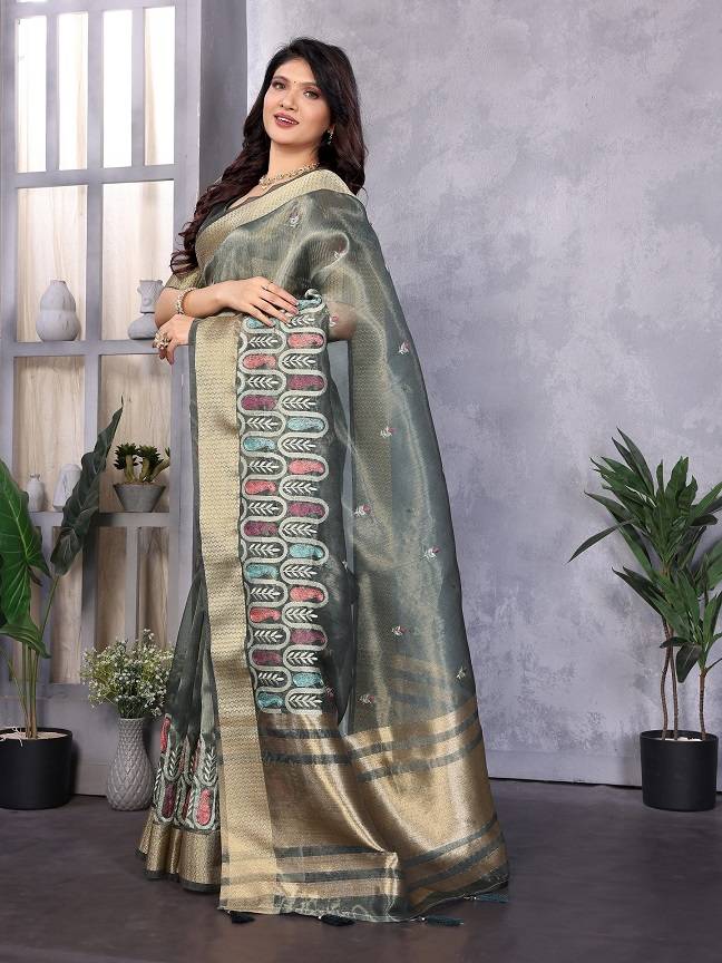 Rajwadi 01 Festive Wear Printed Khadi Cotton Saree Collection