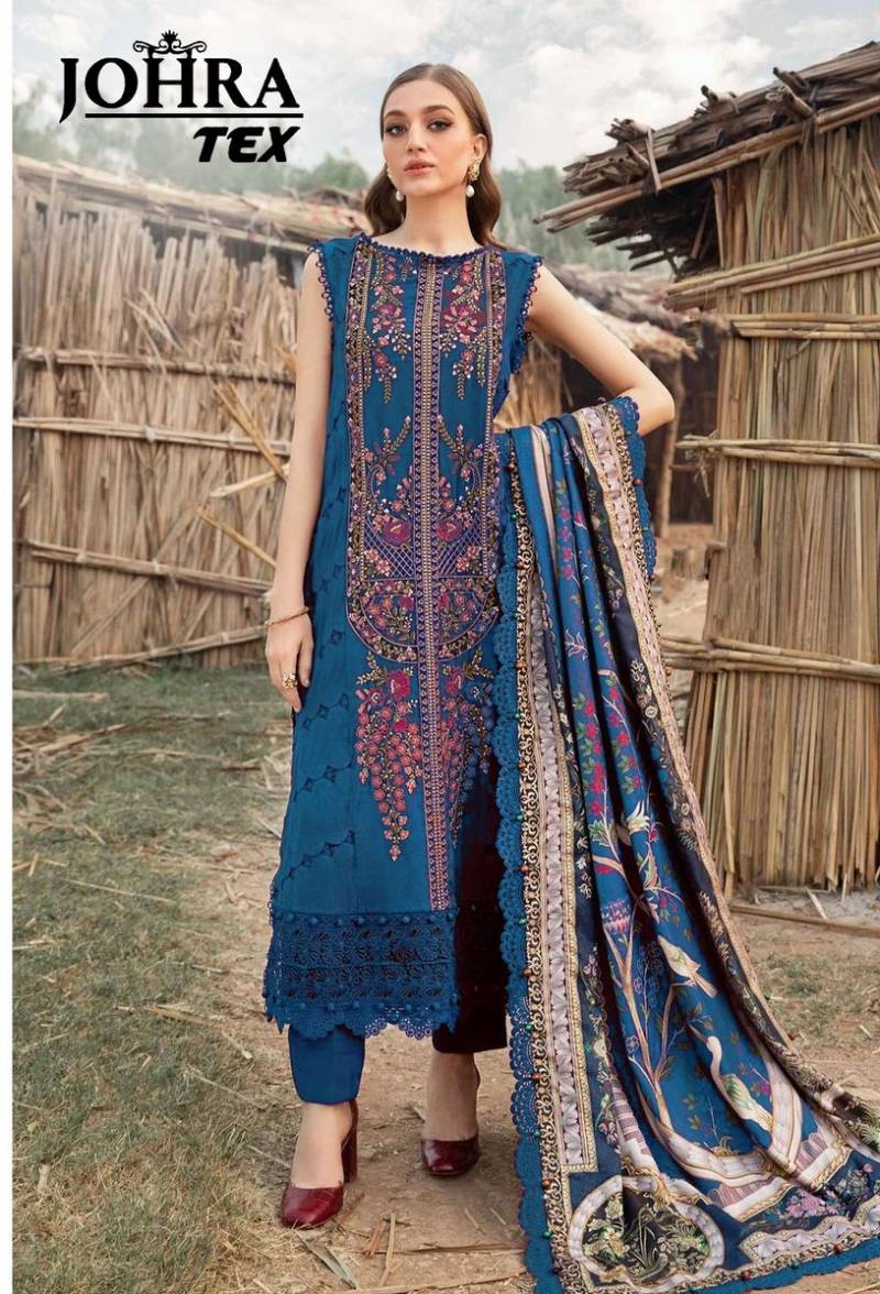 Johra Tex 165 D Viscose Rayon Embroidered Pakistani Salwar Kameez