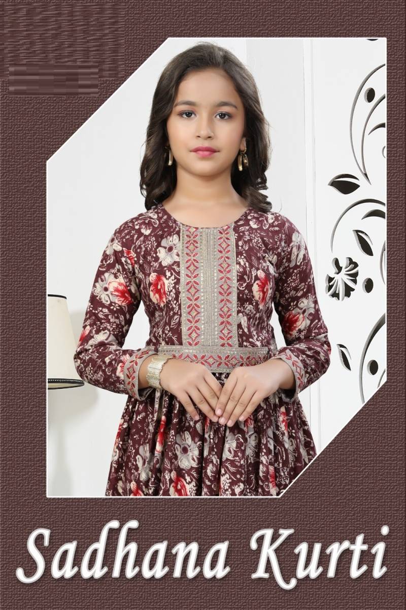 Sadhana Kurti 8761 Rayon Printed Kids Collection