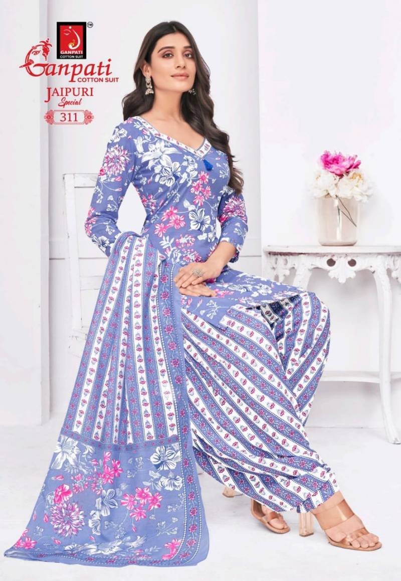 Ganpati Jaipuri Special Patiyala Vol 15 Fancy Cotton Dress Material Collection