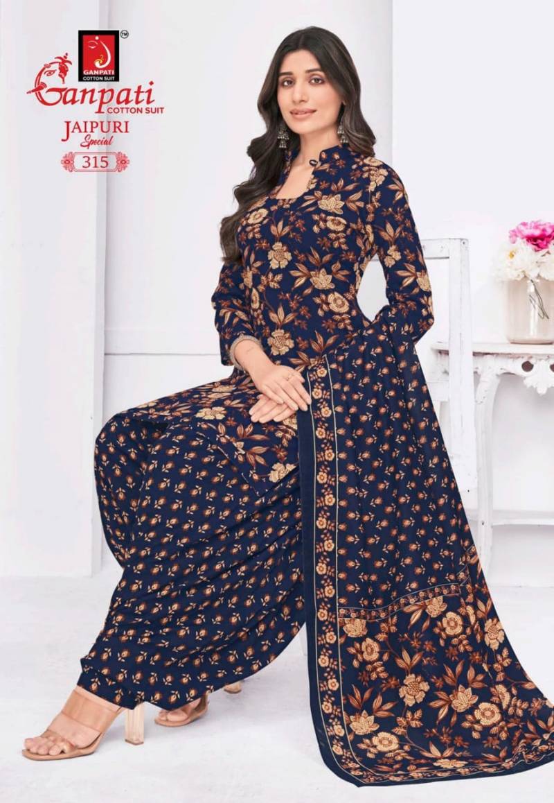 Ganpati Jaipuri Special Patiyala Vol 15 Fancy Cotton Dress Material Collection