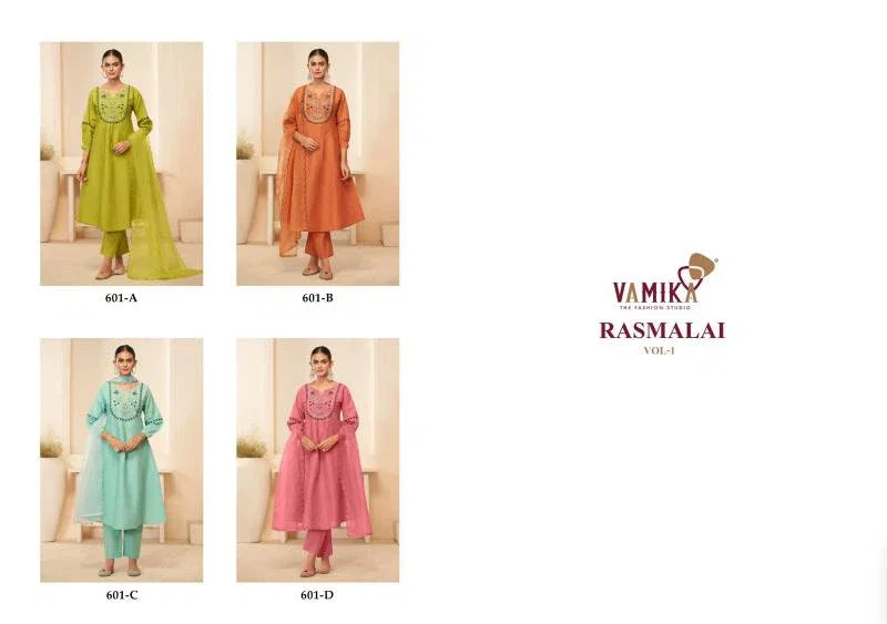 Vamika Rasmalai Vol 1 Cambric Cotton Salwar Kameez Collection
