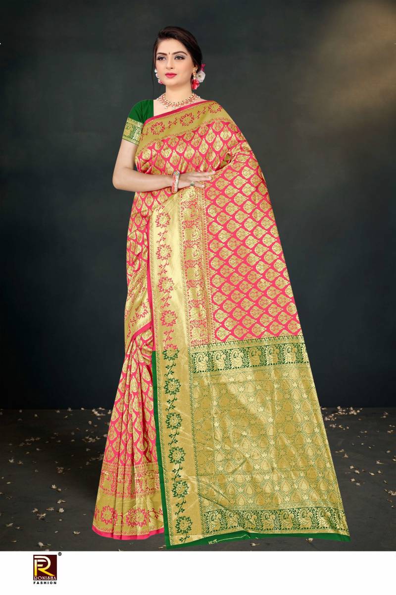 Ronisha 221 Festive Wear Stylish Banarasi Silk Saree Collection