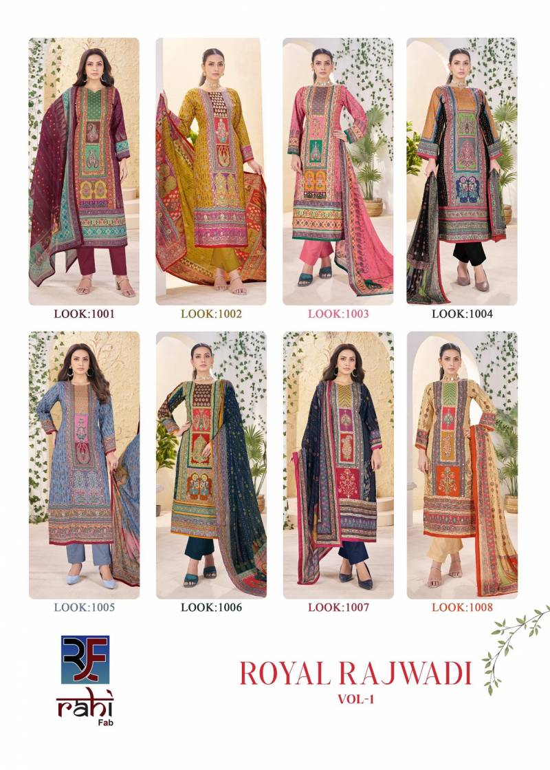 Rahi Fab Royal Rajwadi Vol 1 Cotton Printed Dress Material Collection