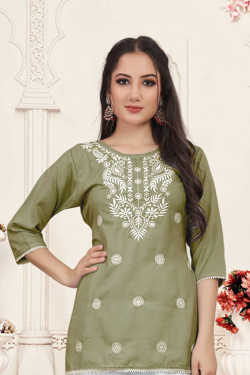 9star Fashion Money Vol 2 Rayon Chikankari Ladies Tops Collection