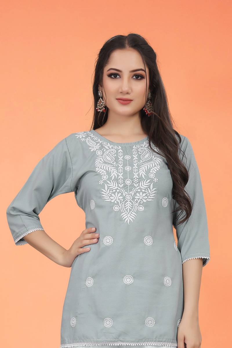 9star Fashion Money Vol 2 Rayon Chikankari Ladies Tops Collection