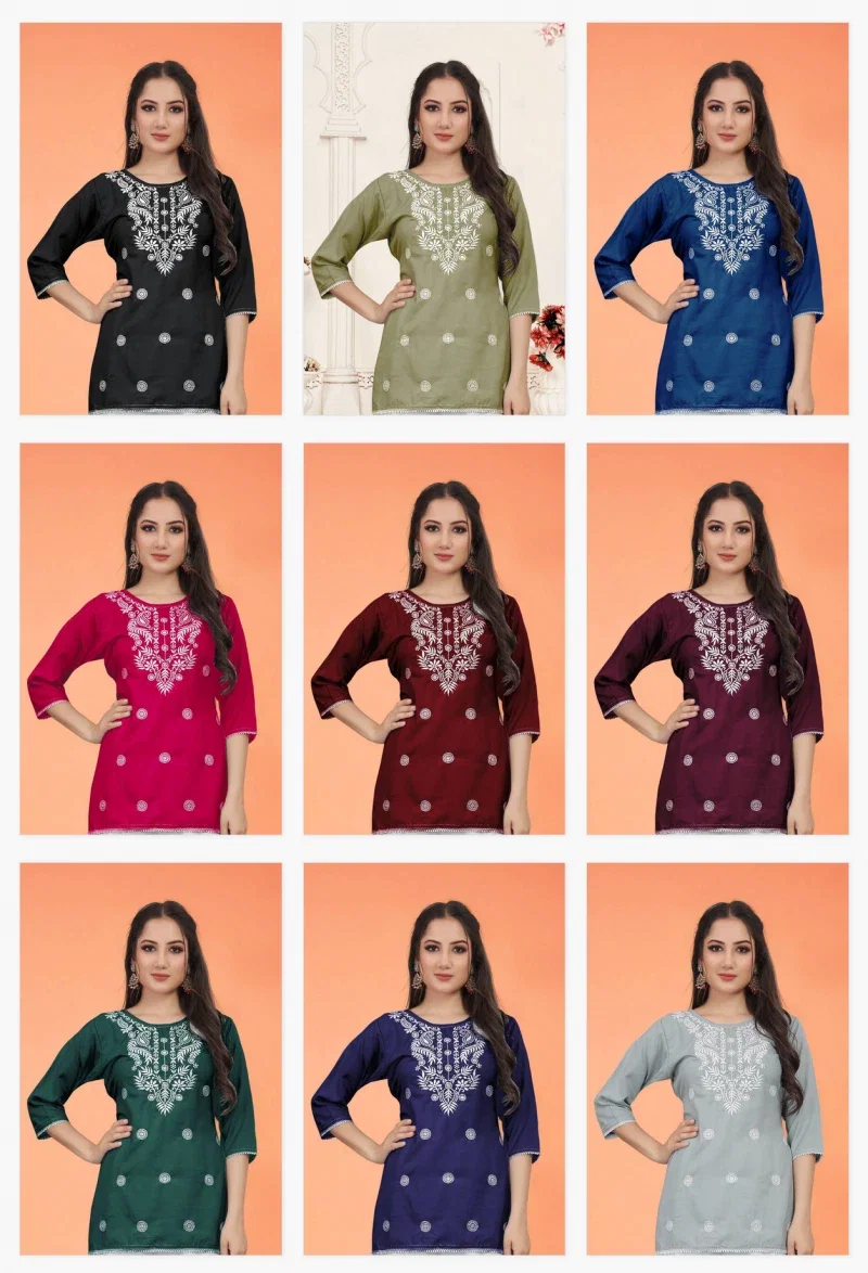 9star Fashion Money Vol 2 Rayon Chikankari Ladies Tops Collection