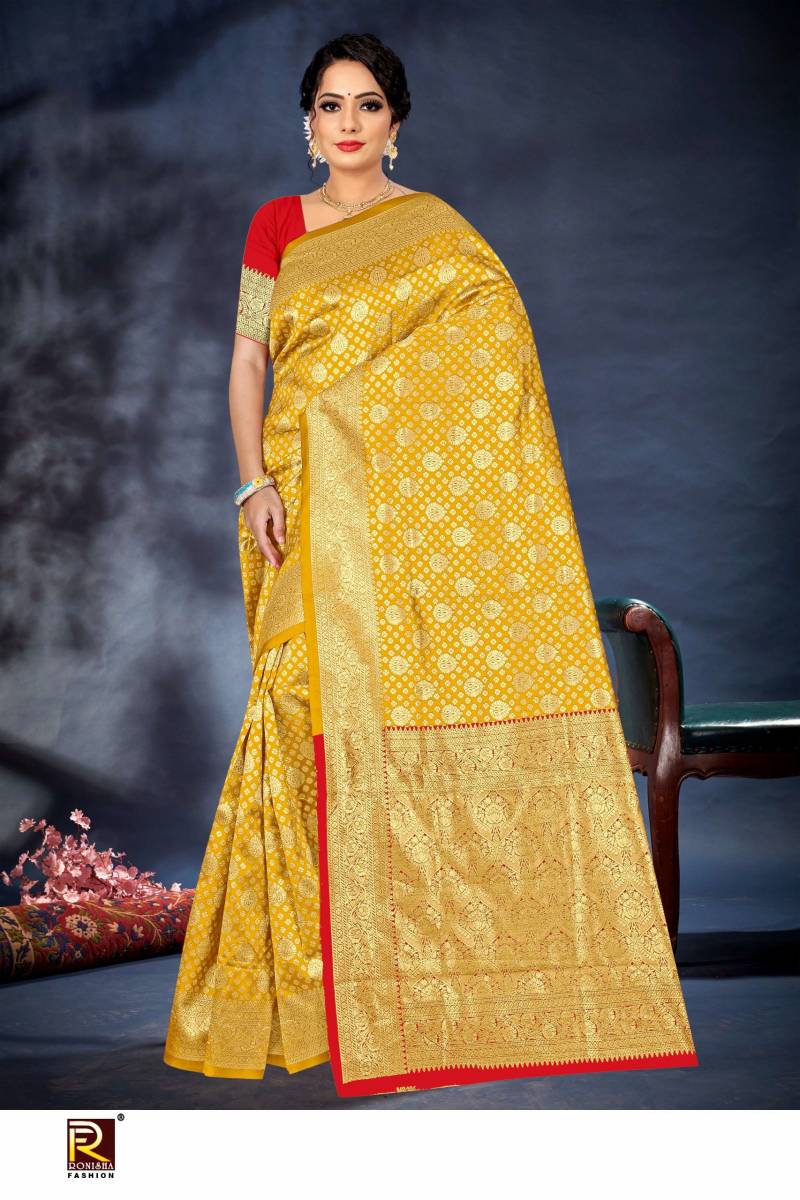 Ronisha 122 Festive Wear Banarasi Silk Stylish Saree Collection