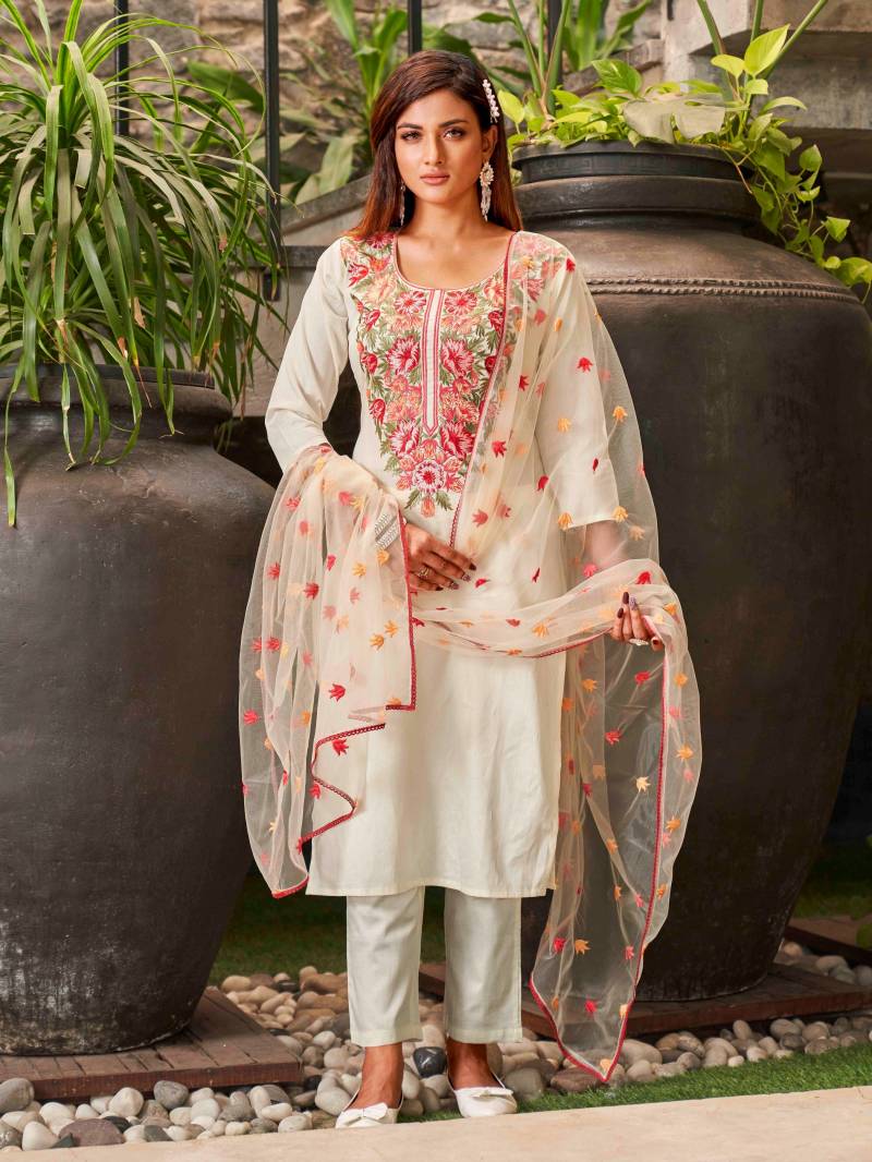 Satshivani 01 Viscose Chanderi Kurti Bottom With Dupatta