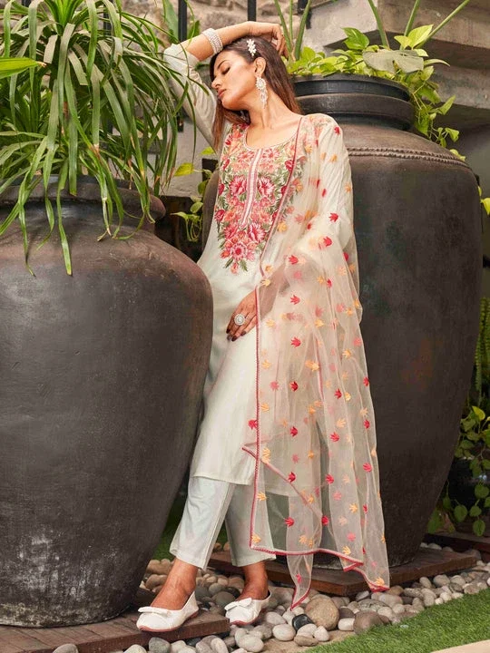 Satshivani 01 Viscose Chanderi Kurti Bottom With Dupatta