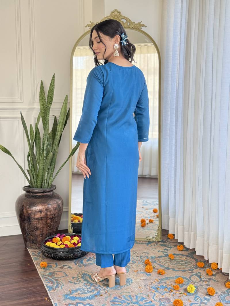 Ms Gopi Roman Silk Kurti Bottom With Dupatta