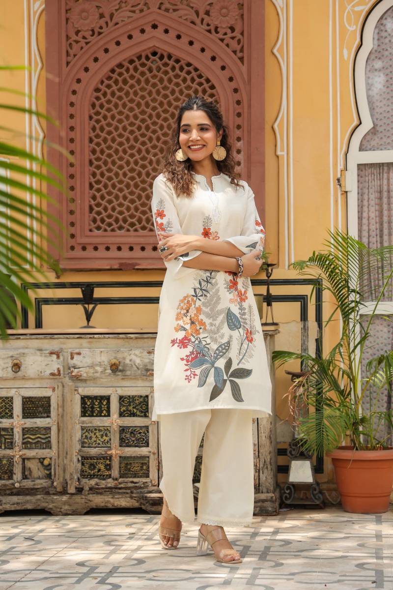 Tanyaa P 413 Cotton Fancy Printed Kurti With Bottom