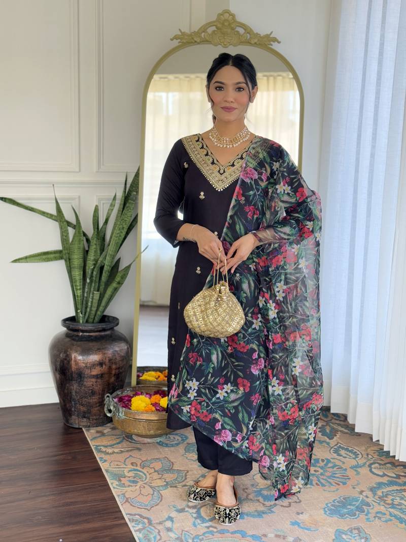 Vx 115 Viscose Slub Kurti Bottom With Dupatta Collection