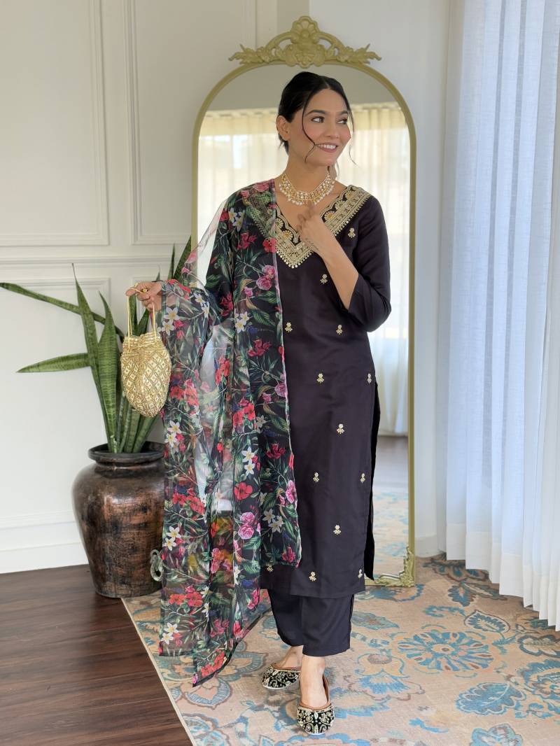 Vx 115 Viscose Slub Kurti Bottom With Dupatta Collection