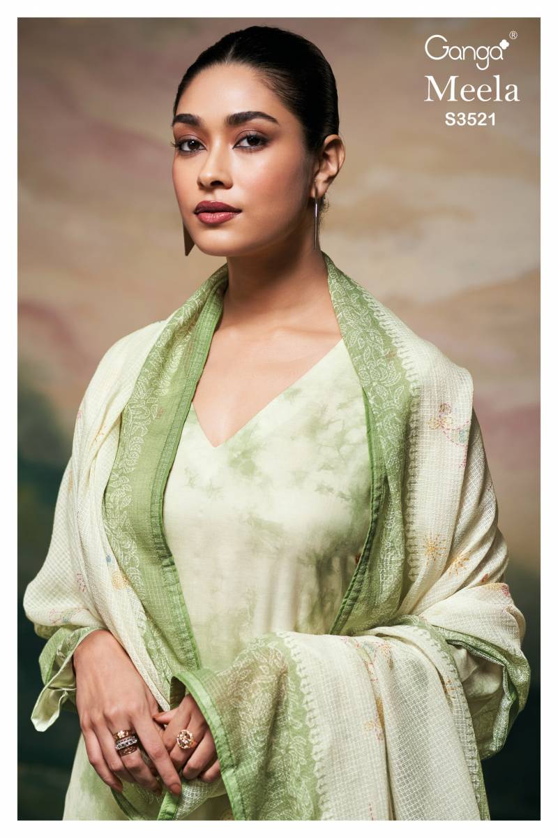 Ganga Meela Mal Printed Embroidered Salwar Suit Collection