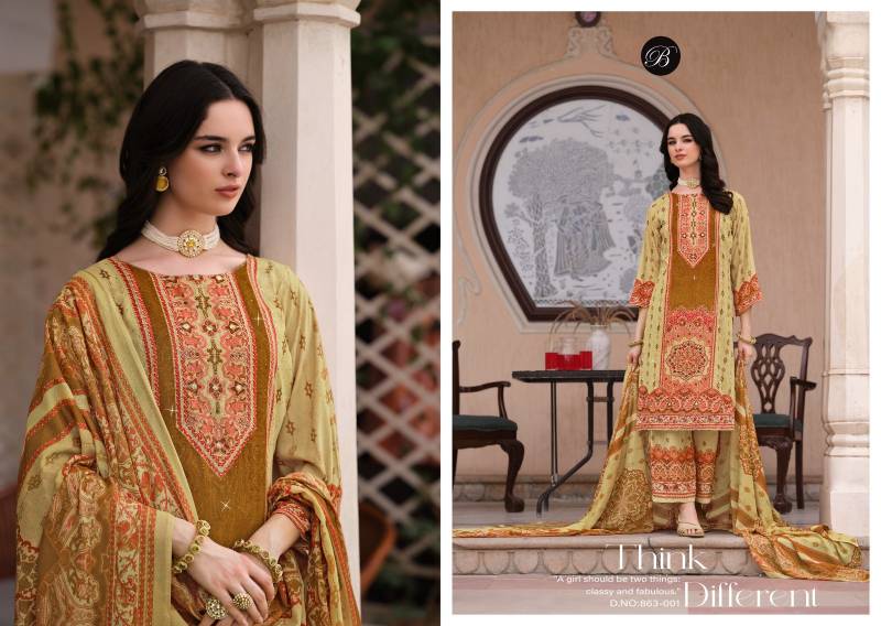 Belliza Shaheen Vol 5 Viscose Rayon Digital Printed Dress Material
