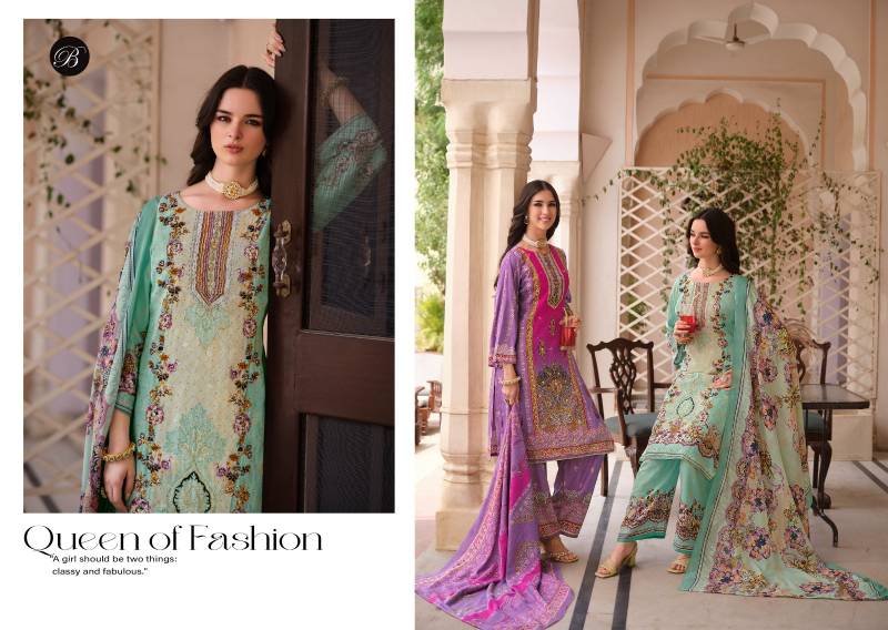 Belliza Shaheen Vol 5 Viscose Rayon Digital Printed Dress Material