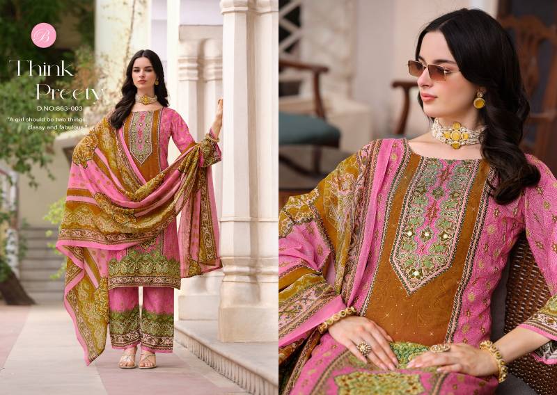 Belliza Shaheen Vol 5 Viscose Rayon Digital Printed Dress Material