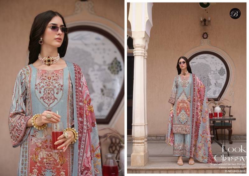 Belliza Shaheen Vol 5 Viscose Rayon Digital Printed Dress Material