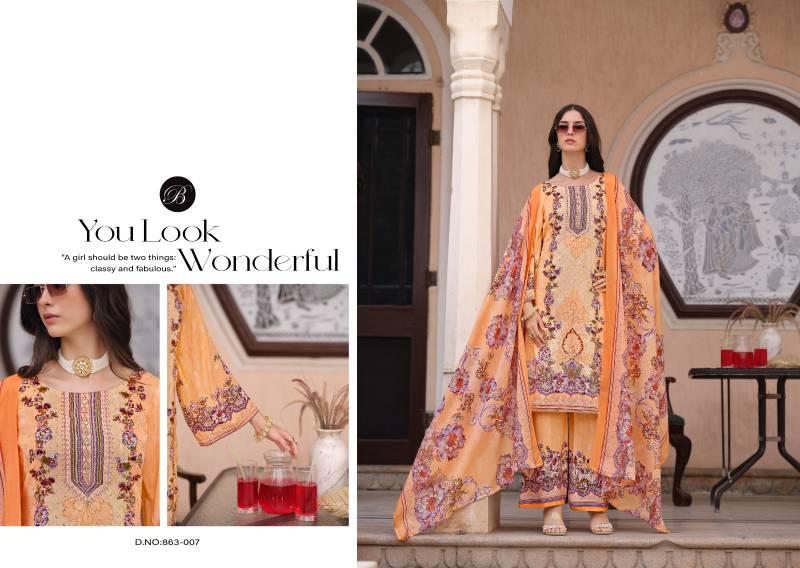Belliza Shaheen Vol 5 Viscose Rayon Digital Printed Dress Material