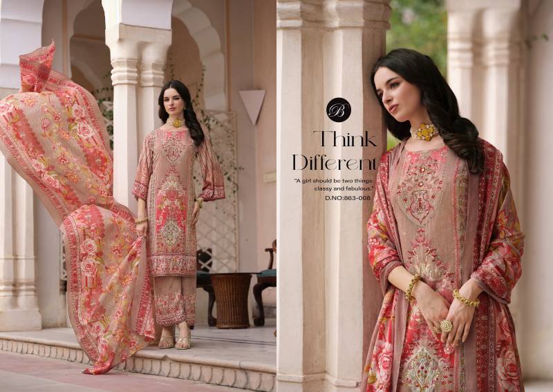 Belliza Shaheen Vol 5 Viscose Rayon Digital Printed Dress Material